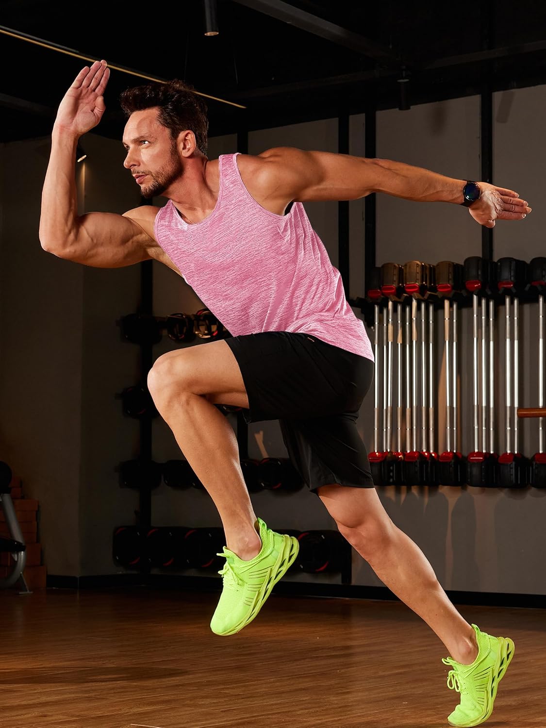 TACVASEN Herren Tanktops Schnelltrocknend Ärmelloses Workout Muskelshirt Sport Bodybuilding Fitness Performance T-Shirts
