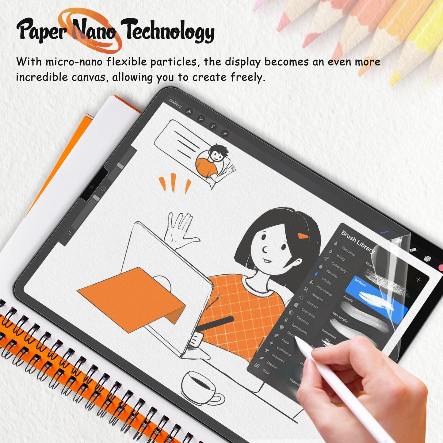 KCT 2 Pack Paperfeel Screen Protector Compatible with iPad A16 11th Generation 2025 11 inch/iPad 10th 2022 10.9 inch & iPad Air 11 inch M4/M3/M2 (2026/2025/2024), Write as Real Paper, Anti Glare