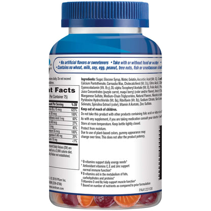 Centrum MultiGummies Gummy Multivitamin for Men, Multivitamin/Multimineral Supplement with Selenium, Antioxidants and Vitamin D3, Assorted Fruit Flavor - 170 Count (Pack of 12)