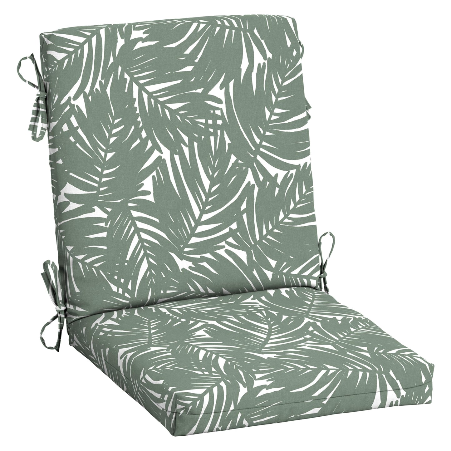 Arden 2-Pack Outdoor Patio Dining Chair Cushion, 20x44, Rain-Proof Seat Pad, Fade-Resistant Outdoor Cushion Black Cabana Stripe