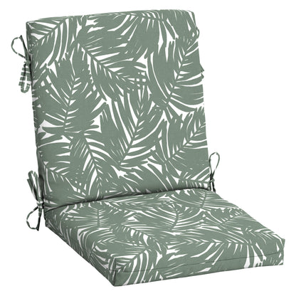 Arden 2-Pack Outdoor Patio Dining Chair Cushion, 20x44, Rain-Proof Seat Pad, Fade-Resistant Outdoor Cushion Black Cabana Stripe