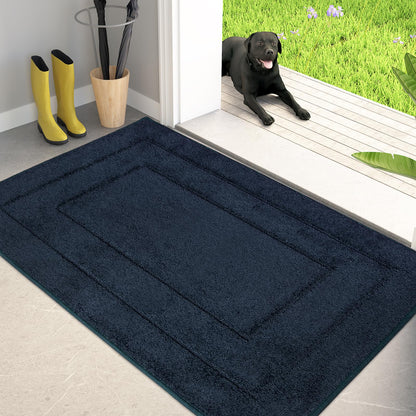 PURRUGS Dirt Trapping Door Mat 32" x 70", Non-Slip/Skid Machine Washable Entryway Rug, Dog Doormat, Super Absorbent Welcome Mat for Muddy Wet Shoes and Paws, Grayish Brown