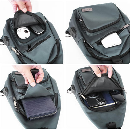AMJ Sling Bag für Wandern und Outdoor, Umhängetasche, Reise-Brusttasche Daypack für Damen & Herren