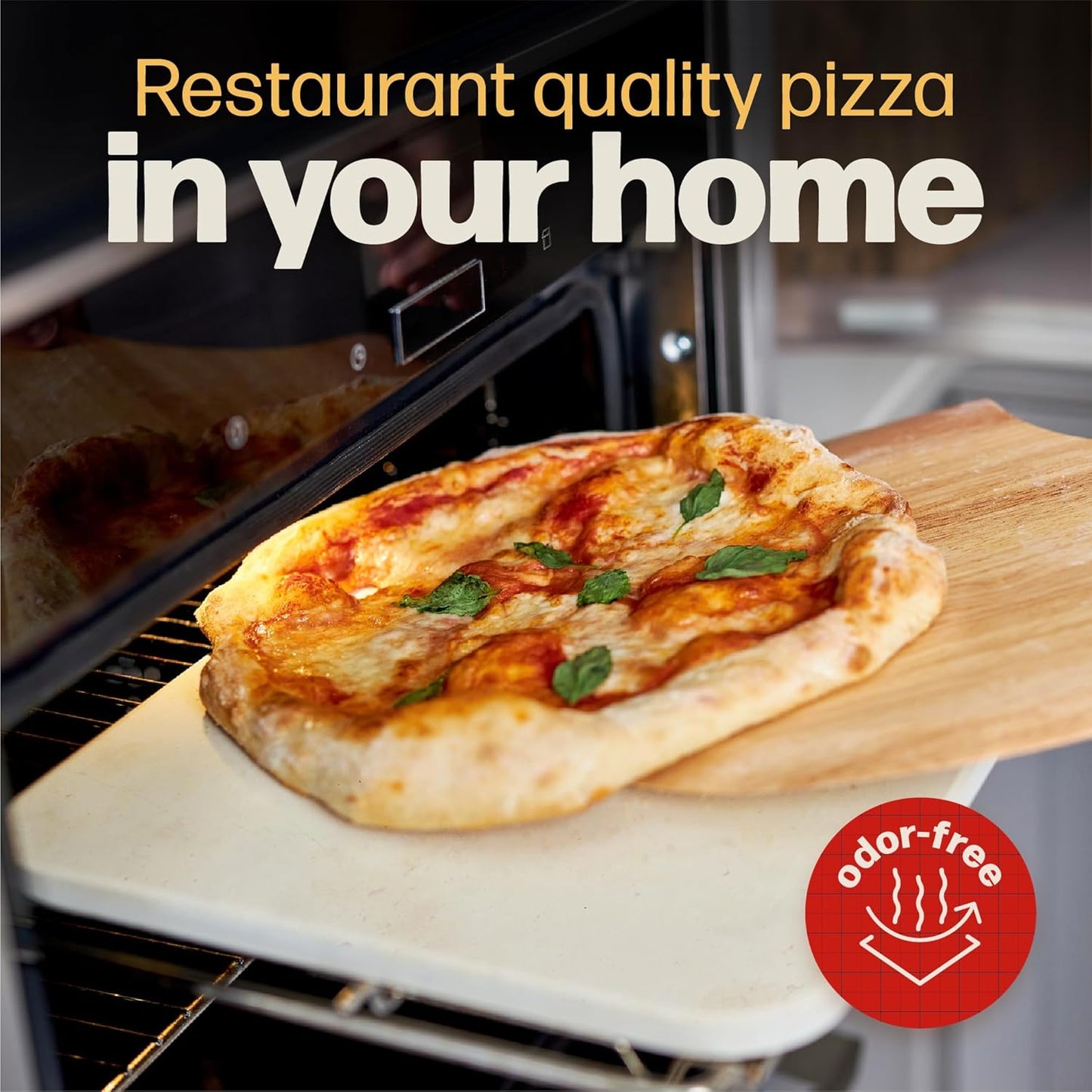 HANS GRILL PIZZA STONE | Rectangular Pizza Stone For Oven Baking & BBQ Grilling