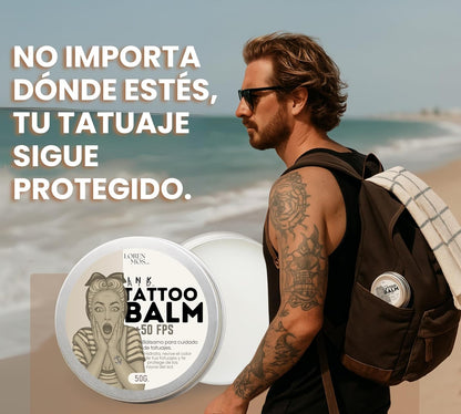 Tattoo Balm +50 SPF Sunscreen — Hydrating Tattoo Aftercare Cream for Color Protection & Daily Skin Moisture — Fast-Absorbing, Non-Greasy, Vanilla Scent
