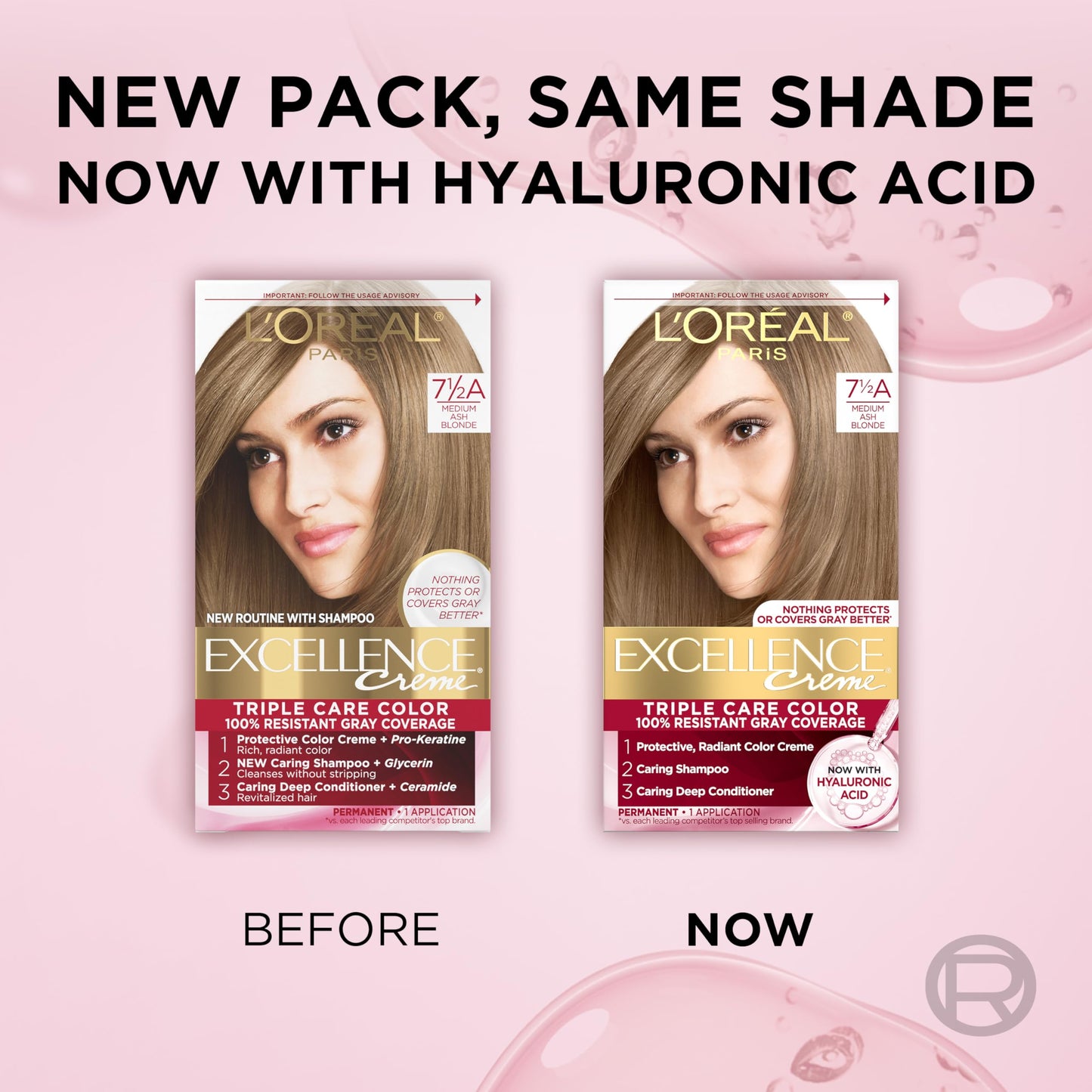 L'Oréal Paris Excellence Crème Permanente Haarfarbe, dreifache Pflegehaarfarbe mit Hyaluronsäure für 100% Grauabdeckung, 4AR Dunkles Schokobraun, 1 Packung (Verpackung kann variieren)