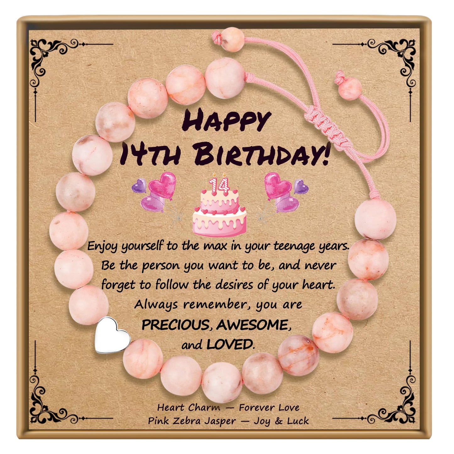 Sereney Birthday Gifts for Girls, Beaded Bracelets as 1/2 1 2 3 4 5 6 7 8 9 10 11 12 13 14 15 16 Year Old Birthday Gift, Adjustable Cross/Pearl Bracelet as Happy Birthday Gifts for Daughter