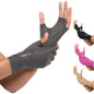Copper Compression Arthritis Gloves | Fingerless Arthritis Carpal Tunnel Pain Relief Gloves For Men & Women | Hand Support Wrist Brace For Rheumatoid, Tendonitis, Swelling, Crocheting, Typing (M)