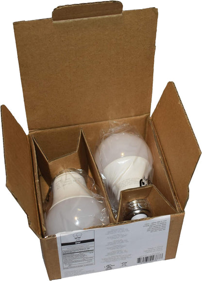 Amazon Basics Soft White LED Light Bulb, A19, 40 Watt Equivalent, Energy Efficient 6W, E26 Standard Base, 2700K, Non-Dimmable, 10,000 Hour Lifetime, 6-Pack
