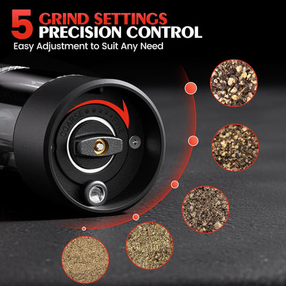 Effortless Seasoning: The ioion Electric Salt and Pepper Grinder Set