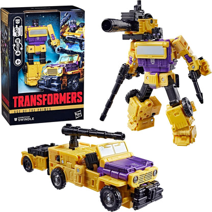 Transformers Age of the Primes Combaticon Swindle, Voyager Class 6.5-Inch Converting Action Figure, Robot Toys for Ages 8+
