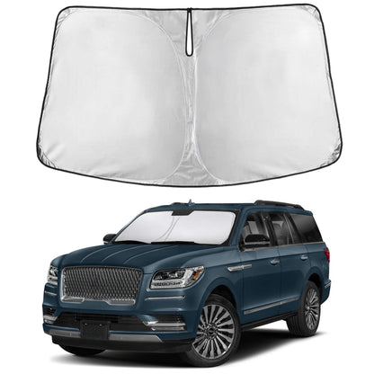 EcoNour Car Windshield Sunshade | Blocks 99% Heat & Keeps Interior Cool | Universal Fits Cars, SUVs, Trucks | Automotive Sun Screen, Visor & Car Accessories for Summer | Medium (64x32 Inches)