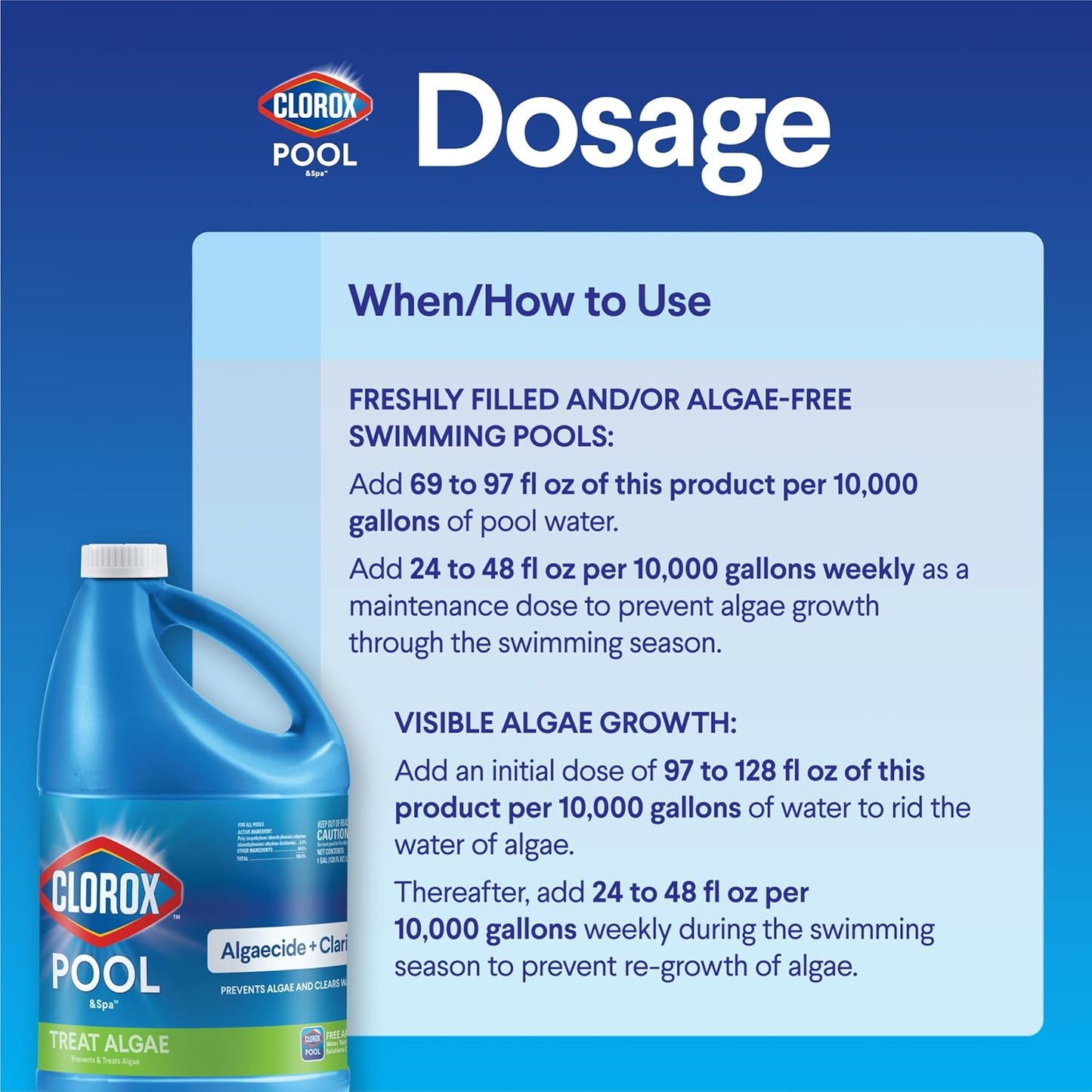 Clorox Pool&Spa Algaecide and Clarifier: Keep Your Pool Water Crystal Clear
