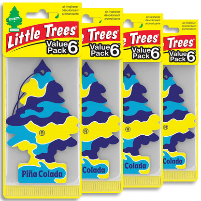 LITTLE TREES Car Air Freshener | Hanging Tree Provides Long Lasting Scent for Auto and Home | Black Ice, 24 Air Fresheners