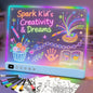 Led Drawing Board with 13 Light Effects, 16" Rechargeable Glow Doodle LED Note Board with Colors, Neon Light Up Drawing Tablet Gifts for Kids for Easter Birthday Christmas Gift Ideas