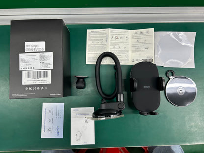 OQTIQ 13" Schwanenhals-Handyhalterung für Autos – Windschutzscheiben- und Armaturenbretthalterung mit starkem Saugnapf, Anti-Shake-Stabilisator, Ein-Knopf-Freigabe – Kompatibel mit iPhone 17/16/15/14 und allen Smartphones