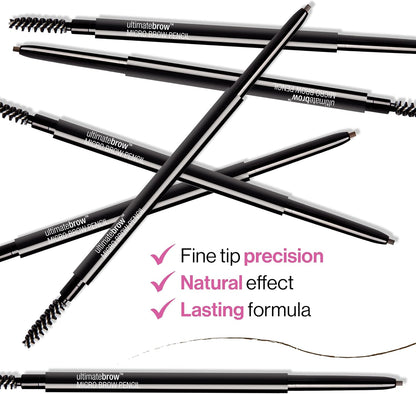 wet n wild Ultimate Eyebrow Retractable Definer Pencil, doppelseitig, feine Spitze, formt, definiert, füllt Augenbrauen aus - Dark Brown