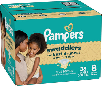 Pampers Swaddlers Windeln, Größe 0 (bis 4,5 kg), 84 Stück, Saugfähig, Hält Babys trocken und bequem, Hautverträgliche Einwegwindel