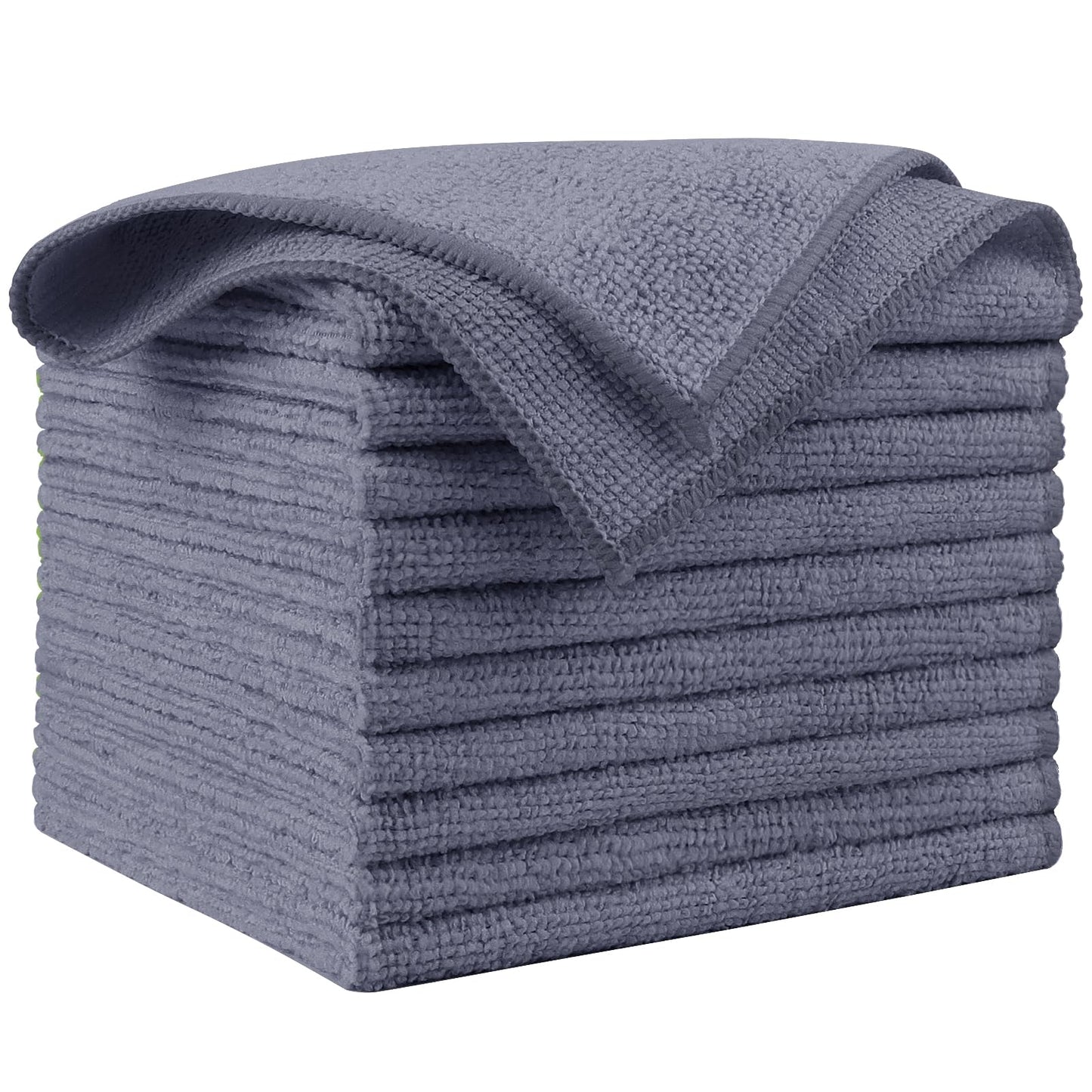 AIDEA Microfiber Cleaning Cloth, 50PK, Microfiber Towels for Cars, Premium Wash Cloths, Dusting Cloth Cleaning Rags, Absorbent Towels for SUVs, House, Kitchen, Window, Cleaning Supplies12×12"