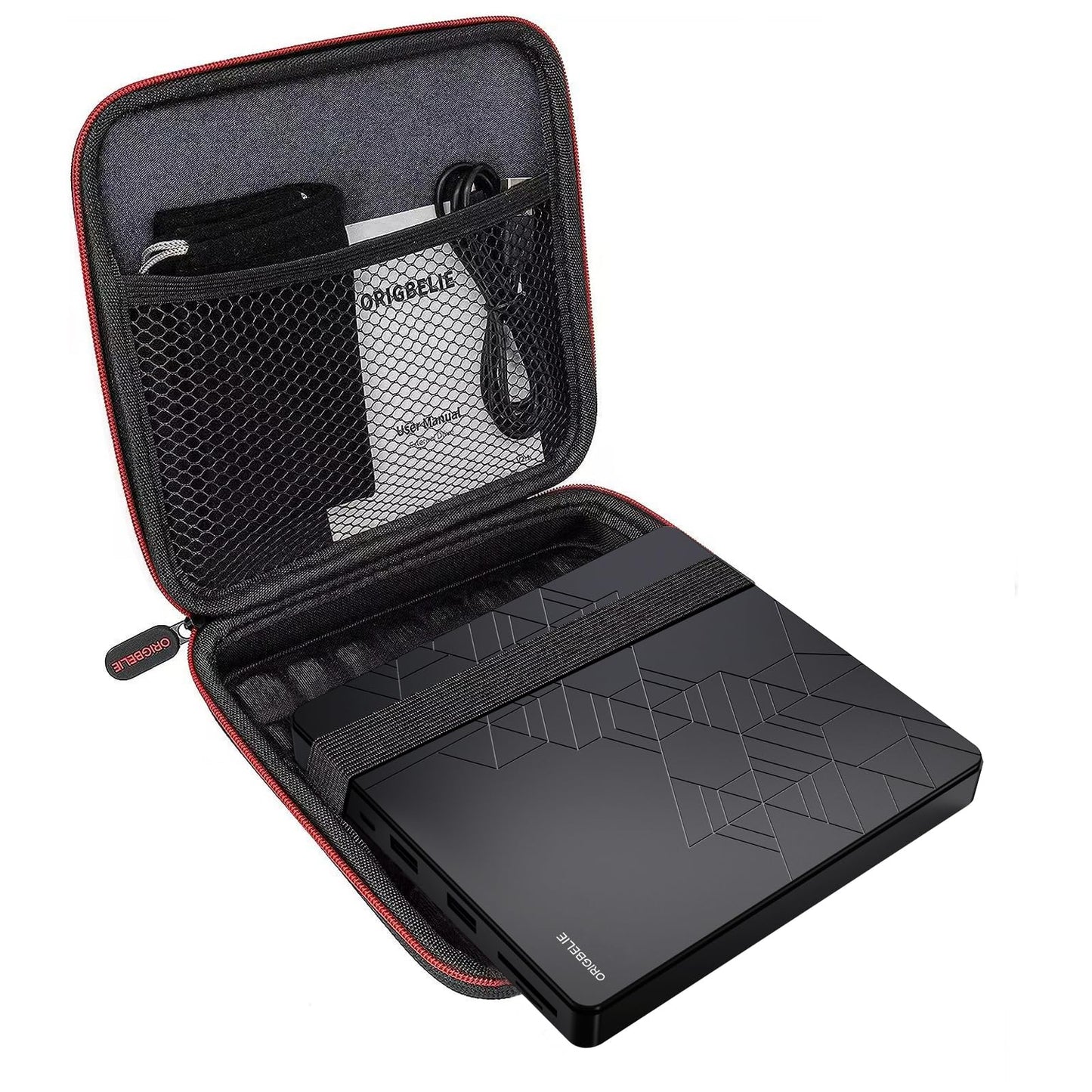 ORIGBELIE externes DVD-Laufwerk, CD-Laufwerk USB 3.0 Typ-C CD/DVD ROM +/-RW Adapter mit USB-Anschluss DVD-Brenner für Laptop, PC, Desktop-Computer, optisches Laufwerk CD-Player kompatibel mit Mac Windows Linux