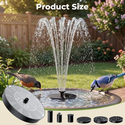 AISITIN Solar Fountain Pump with 6 Nozzles, 2026 Solar Bird Bath Fountains, Upgraded Floating Solar Water Fountain for Garden, Pond, Pool & Outdoor