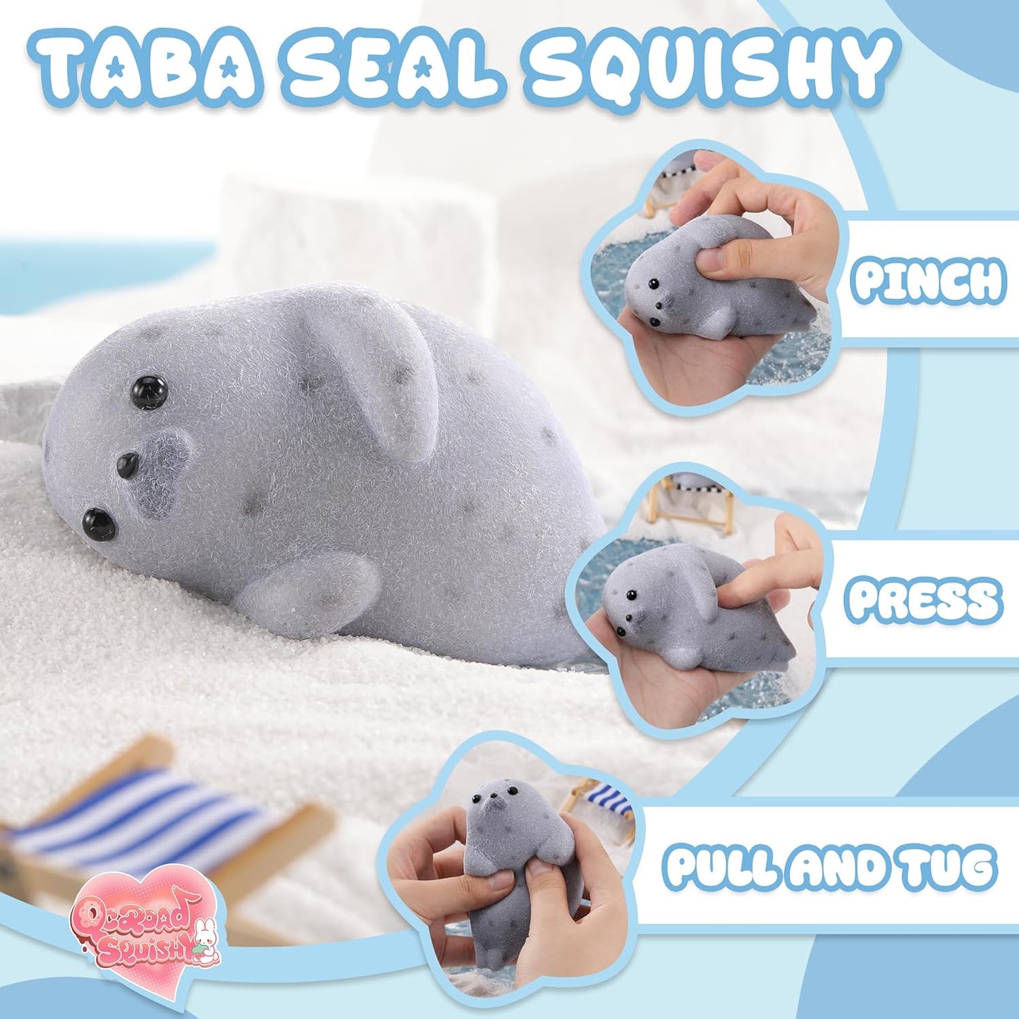 QCROAD SQUISHY Handmade Taba Seal Squishy Stress Relief Toys