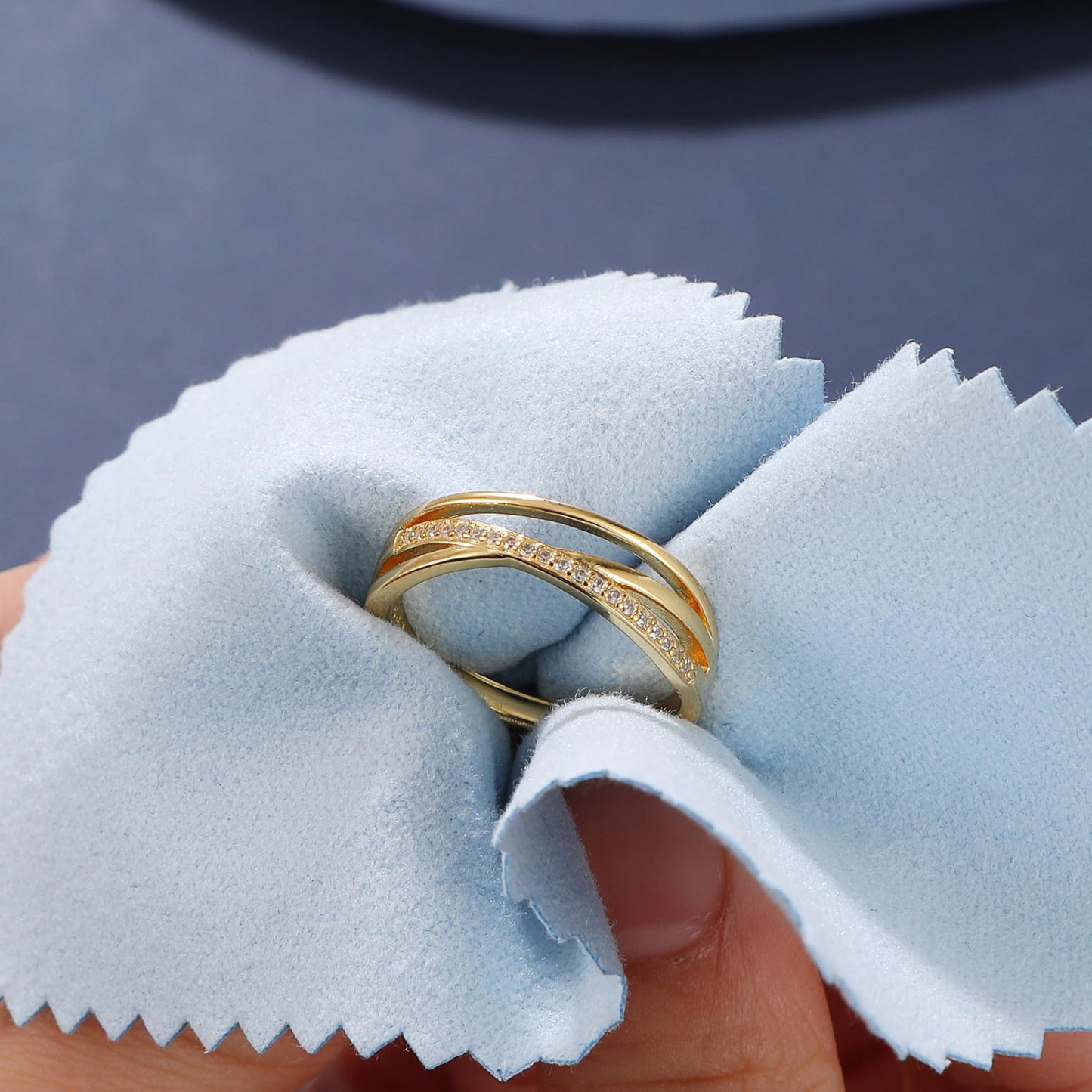 OOOPEL Sterlingsilber Verstellbarer Ring S925 Silberringe für Frauen Zirkonia Twist Liebesknoten Zarter Ring Silber Minimalistischer Offener Fingerring Silber Daumen Sterlingsilberring