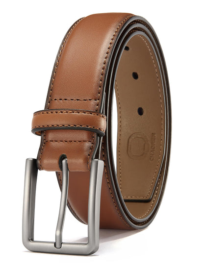 CHAOREN Men's Leather Belt - 1 3/8" Dress Belt for Business & Casual Wear