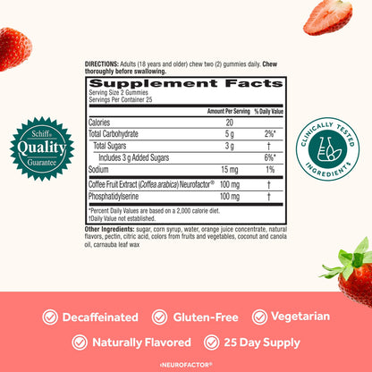 NEURIVA Plus Brain Supplements for Memory and Focus, Clinically Tested Nootropics Neurofactor and Phosphatidylserine with Vitamin B12, Vitamin B6, 50 Count Strawberry Gummies (Pack of 12)