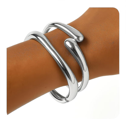Silver chunky bangle
