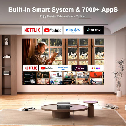 2000 ANSI & Officially-Licensed APP 4K Smart Projector