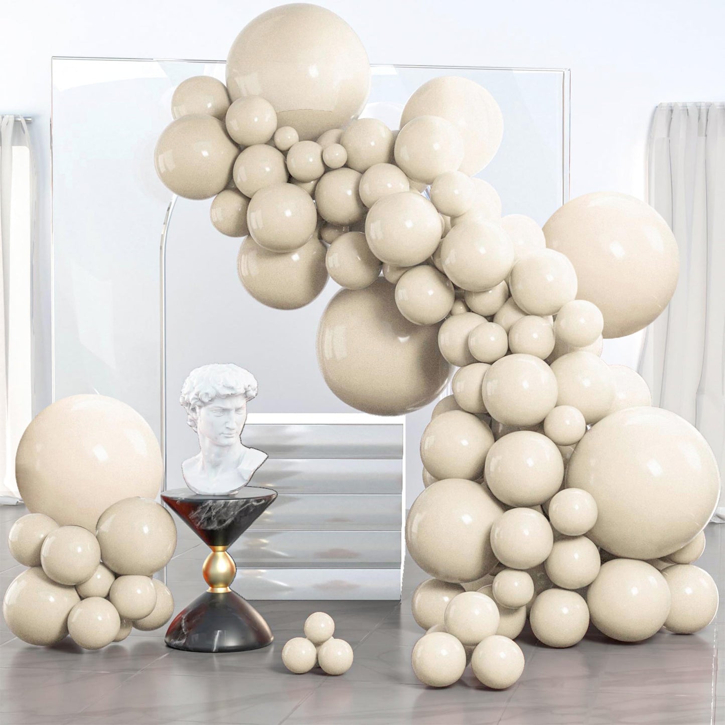PartyWoo White Balloons 140 pcs Different Sizes of 18 12 10 5 Inch White Balloons Arch Kit Garland for Wedding Baby Shower Birthday Bridal Shower Graduation Engagement Party Decorations White-Y13