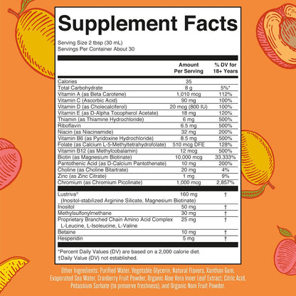 MaryRuth's Multivitamin Multimineral Supplement for Women + Hair Growth Vitamins | Lustriva® & Chromium Picolinate 1000mcg | Thicker Hair, Fine Lines, Skin Care | Ages 18+ | 30 Fl Oz (3 Pack)