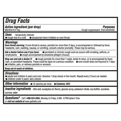 Halls Cough and Throat Relief Mentho-Lyptus Cough Drops, 12 Bags of 30 (360 Total Drops)