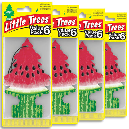 LITTLE TREES Car Air Freshener | Hanging Tree Provides Long Lasting Scent for Auto and Home | Black Ice, 24 Air Fresheners
