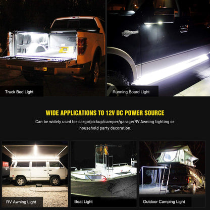 Nilight 4Pcs Car Underglow Neon Accent Strip Lights 252 LEDs RGB 8 Color Sound Active Function Music Mode with Wireless Remote Control Underbody Light Strips for Cars Van SUV Truck