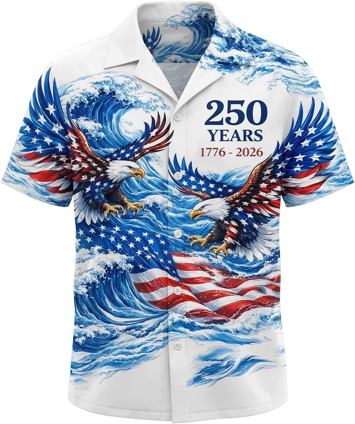 America's 250th Anniversary Hawaiian Shirt - A Patriotic Gift Like No Other