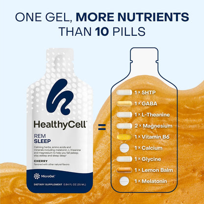 Healthycell REM Sleep Aid Supplement + Immune Super Boost Supplement Bundle