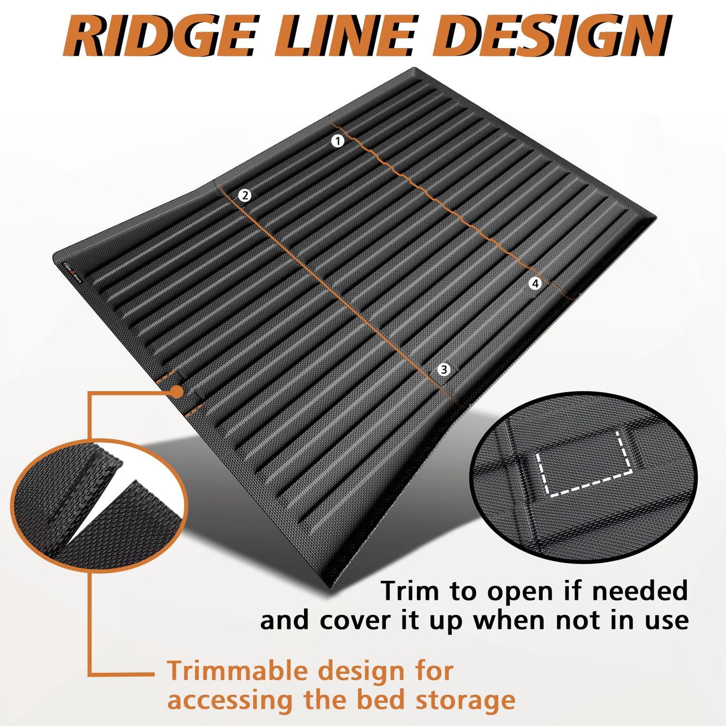 TripleAliners Truck Mat Compatible with 2019-2026 Chevy Silverado 1500 / GMC Sierra 1500 6.6FT Accessories, Truck Bed Mat Heavy Duty Custom Fit All Weather Protection TPE Pickup Liner, Standard Bed