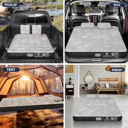 Umbrauto Car Air Mattress Backseat| Inflatable Truck Back Seat Camping Airbed for SUV Rear Seat, Blow Up Sleeping Travel Bed for Van Trunk with Pump & Pillows