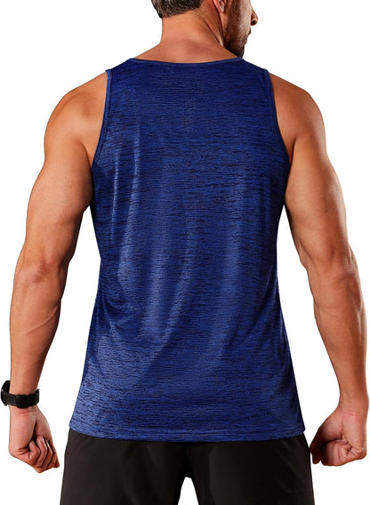 TACVASEN Herren Tanktops Schnelltrocknend Ärmelloses Workout Muskelshirt Sport Bodybuilding Fitness Performance T-Shirts