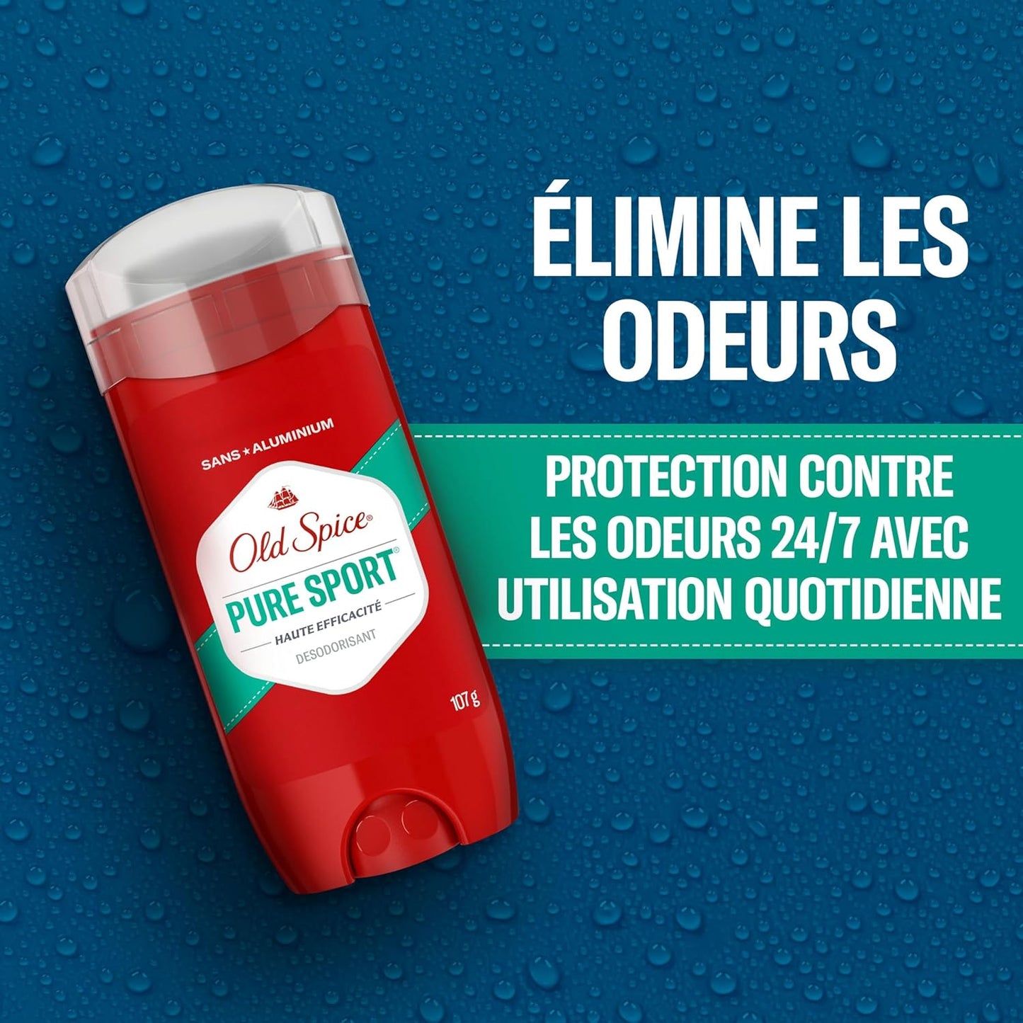 Old Spice High Endurance Deodorant für Herren, Aluminiumfrei, Pure Sport Duft, 107 g