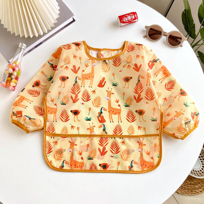 PandaEar 3er Pack Langarm-Lätzchen | Wasserdichtes Lätzchen mit langen Ärmeln für Babys, Säuglinge, Kleinkinder von 6–36 Monaten (Tier)