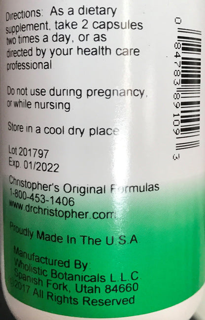 Christopher's Original Formulas Sinus Plus, Sinus Support Capsules, Whole Herb Synergistic Blend, 100 Count