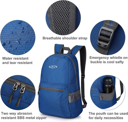 G4Free 20L Lightweight Packable Backpack Foldable Travel Hiking Daypack for Men and Women