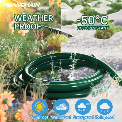 HUANCHAIN Indoor Outdoor Black Extension Cord 25 ft Waterproof, 16/3 Gauge Flexible Cold-Resistant Appliance Cable Outside, 13A 1625W 16AWG SJTW, 3 Prong Electric Cord, ETL