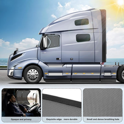 KUST 2PCS 23''21.6'' Side Window Shades for Semi Truck/Heavy Duty Truck