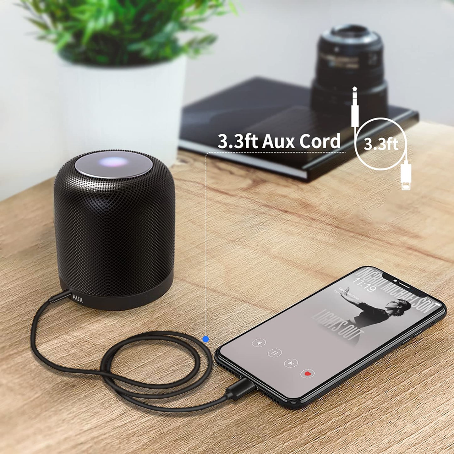 iSkey [Apple MFi zertifiziert] Aux-Kabel für iPhone, 3,5mm-Aux-Kabel für Auto kompatibel mit iPhone 14 13 12 11 XS XR X 8 7 6 iPad iPod für Auto-Stereoanlage, Lautsprecher, Kopfhörer, unterstützt alle iOS-Versionen