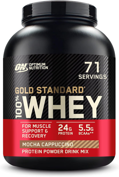 OPTIMUM NUTRITION Gold Standard 100% Whey Protein Powder, Double Rich Chocolate, 2.27kg - [packaging may vary]