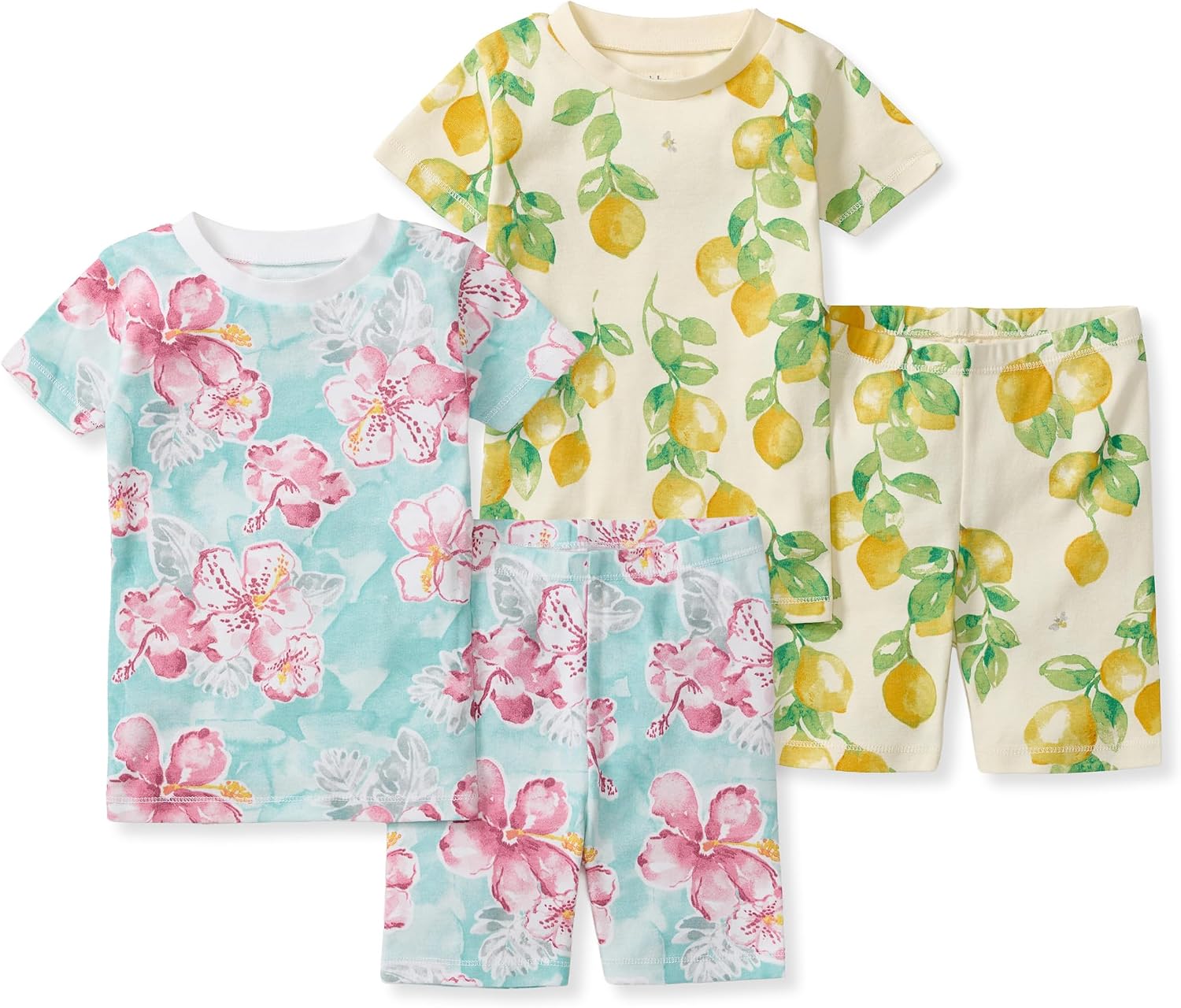 Burt's Bees Baby Unisex Pajamas, Short Sleeve Tee and Shorts 2-Piece PJ Set, 100% Organic Cotton